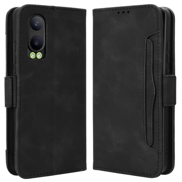 OnePlus Nord CE4 Lite 5G / Oppo K12x 5G Plånboksfodral med extra korthållare - Svart