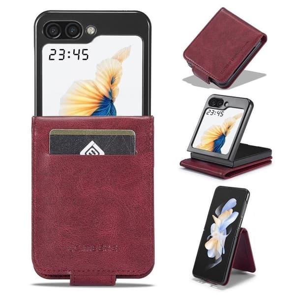LC.IMEEKE Samsung Galaxy Z Flip6 5G skal med korthållare - Röd