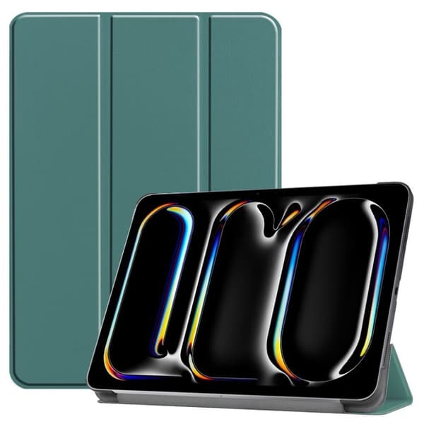 iPad Pro 11" 2024 Tri-fold Fodral med automatisk väckning/sömn - svartgrön