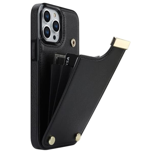 iPhone 15 Pro Max Skal med korthållare - Svart