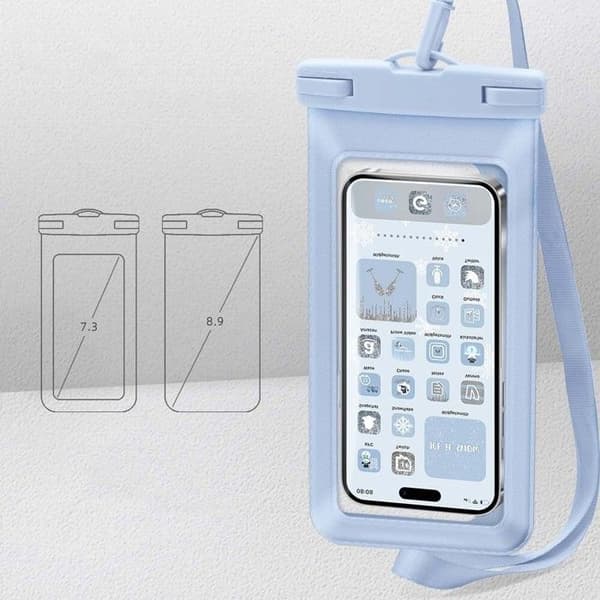 2 delar vattentäta väskor, universella för iPhone15/14 och Samsung under 7,3 tum