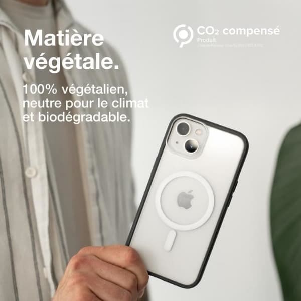 Transparent skal för iPhone 15 Plus med MagSafe Woodcessories