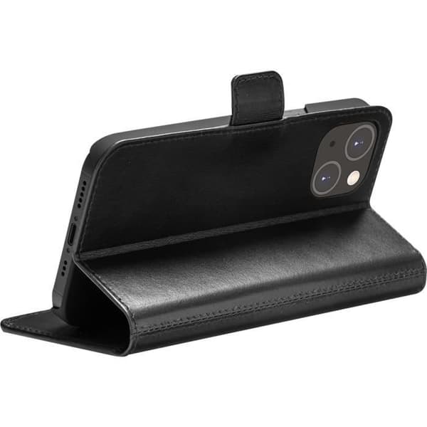 Folio Apple iPhone 14 i Copenhagen Slim Black Leather DBramante1928