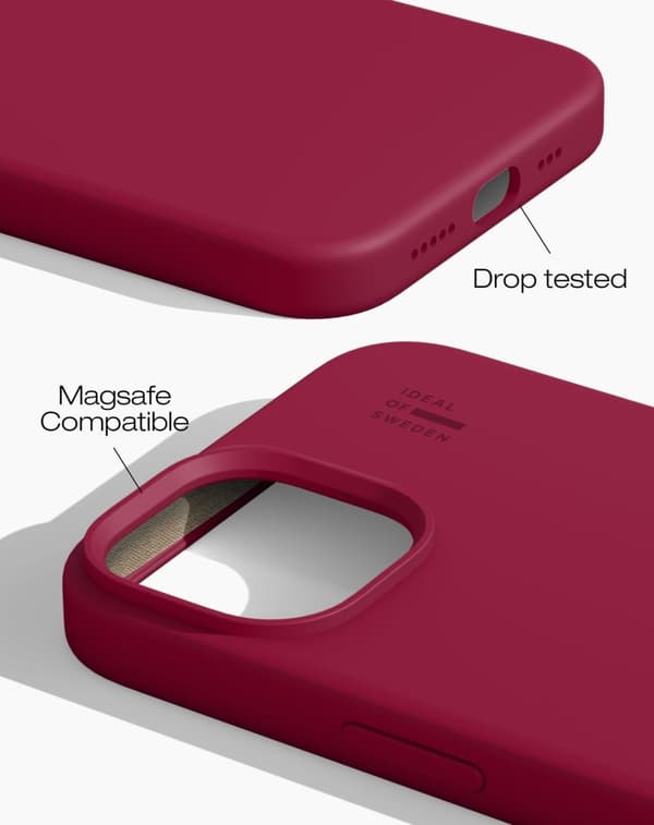 Silicone Case MagSafe iPhone 13 / 14 / 15 / 16e Cranberry
