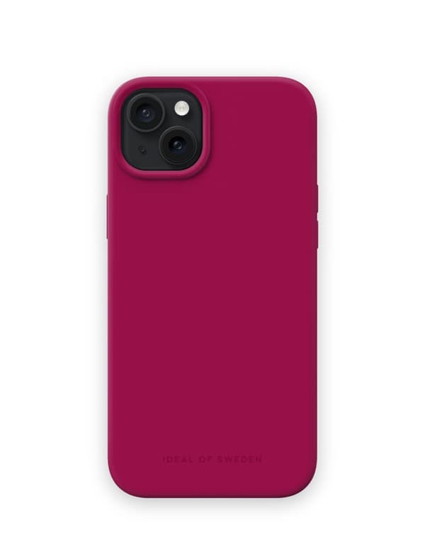 Silicone Case MagSafe iPhone 15 Plus Magenta