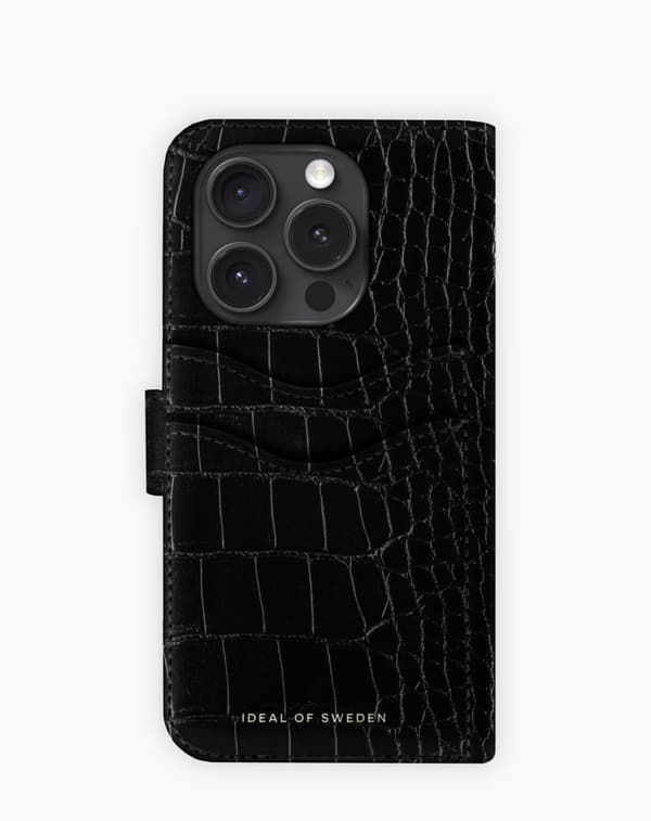 Magnet Wallet+ iPhone 15 Pro Black Croco