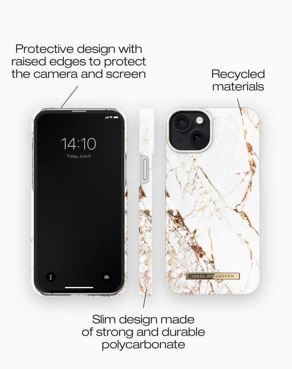Printed Case iPhone 15 Plus Carrara Gold