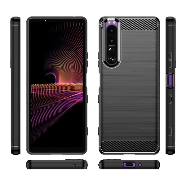 INF Suojaava TPU-kotelo Sony Xperia 1 II:lle - Musta