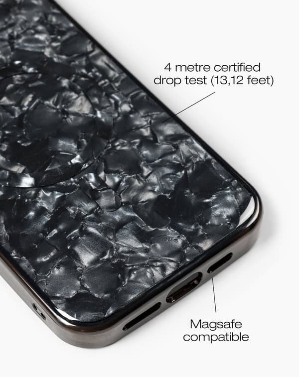 Pearlised Case MagSafe iPhone 14 Pro Max Black