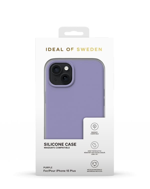 Silicone Case MagSafe iPhone 15 Plus Purple