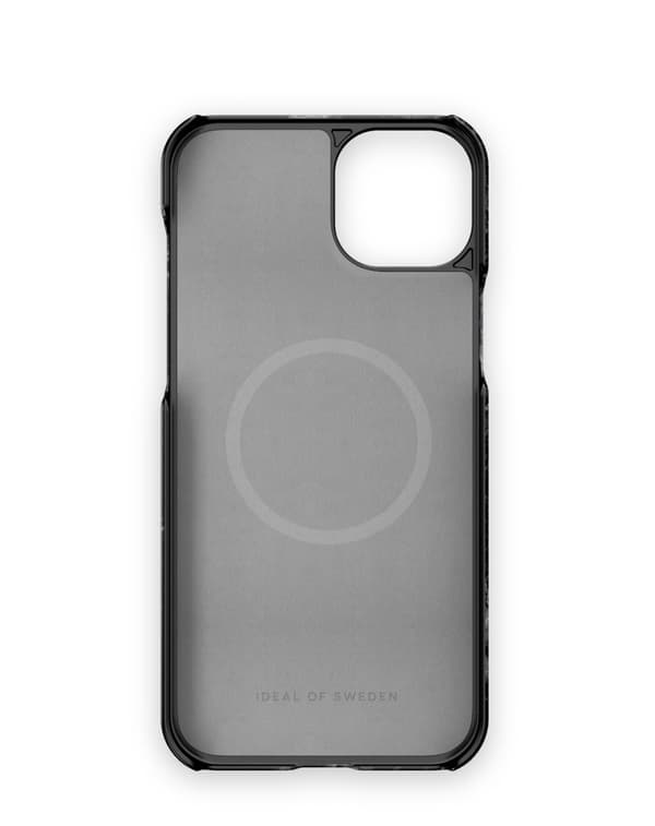 Printed Case MagSafe iPhone 15 Plus Black Thunder Marble