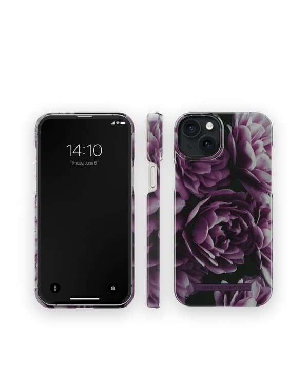 Printed Case iPhone 15 Plus Deep Purple Bloom