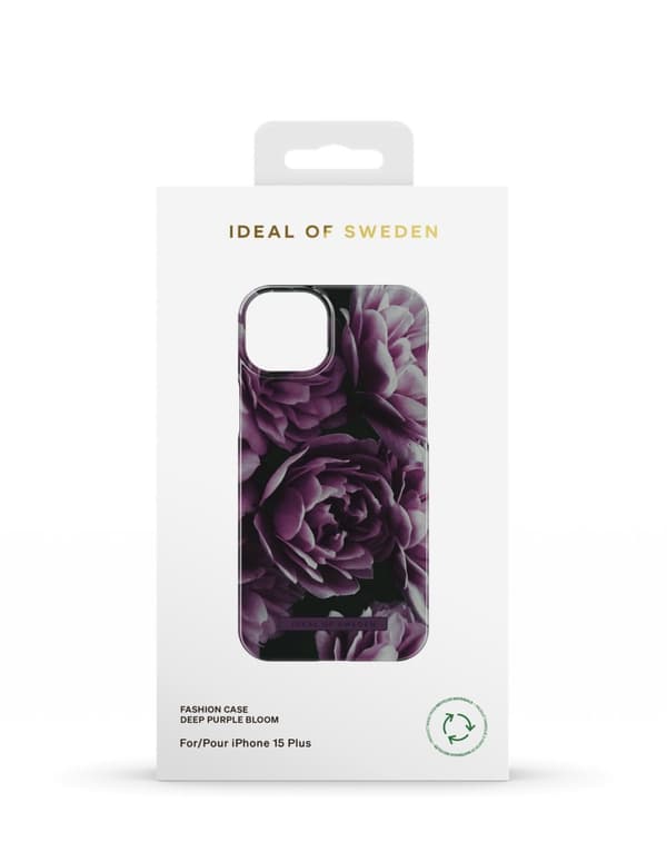 Printed Case iPhone 15 Plus Deep Purple Bloom