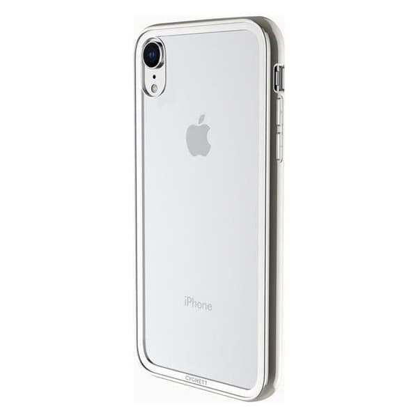 Cygnett Ozone 9H - Skalet av härdat glas med integrerad bumper för Apple iPhone XR, Vit