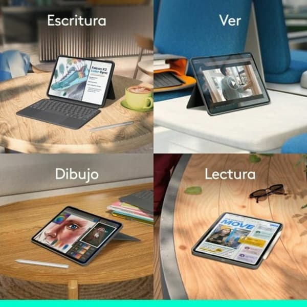 Case til tablet og tastatur Logitech 920-012772 Grafit QWERTY