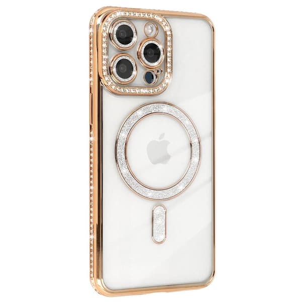 Diamond bling MagSafe deksel Apple iPhone 12 Pro - Gold