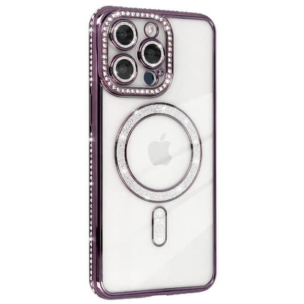 Diamond bling MagSafe deksel Apple iPhone 12 Pro Max - Purple