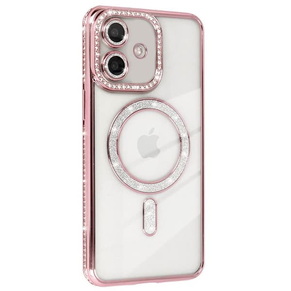 Diamond bling MagSafe kuori Apple iPhone 16 Plus - Pink