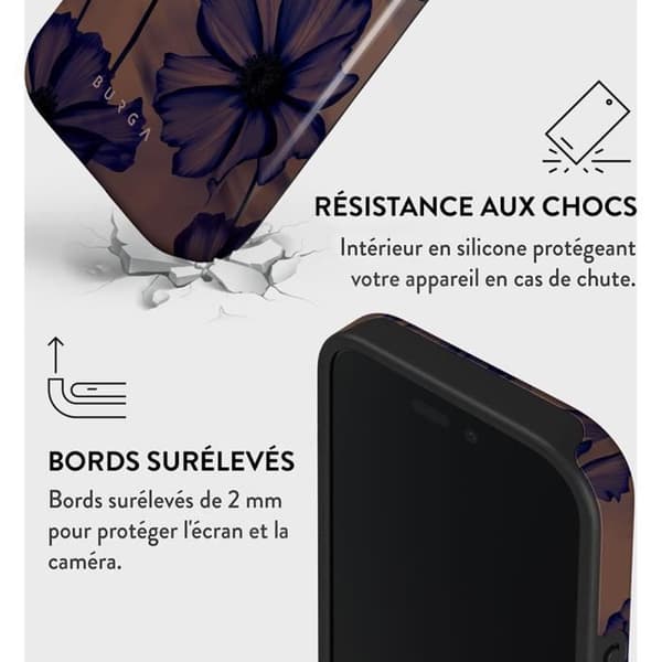 Coque - BURGA - Velvet Night - iPhone 16 Plus - Stötbeständig - Kompatibel med MagSafe - Lila
