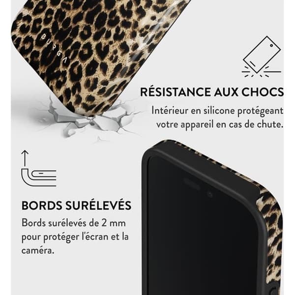 Skal till iPhone 16 Plus MagSafe Tough Stötsäker Model Player Burga Leopard