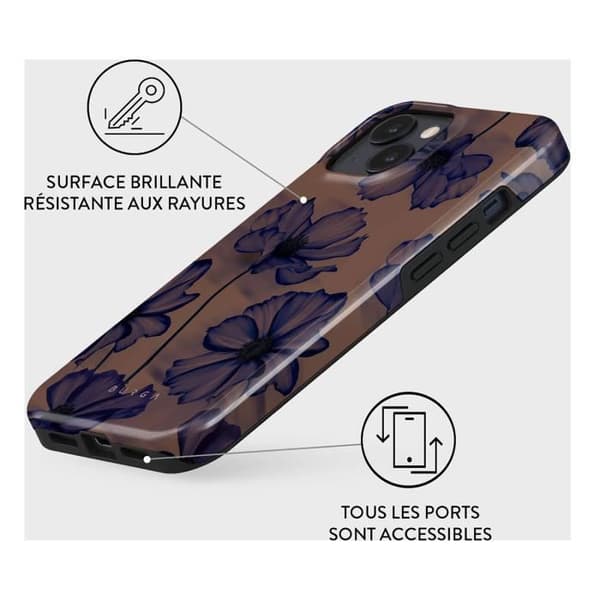 Skal till iPhone 13 MagSafe Tough Stötsäker Modell Velvet Night Burga Lavender