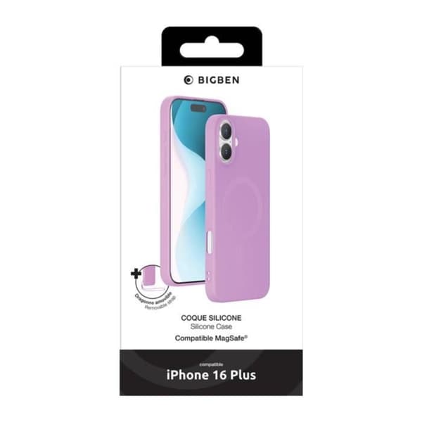 Skyddsskal - BIGBEN - iPhone 16 Plus - Flexibelt - Stötsäkert - Rosa