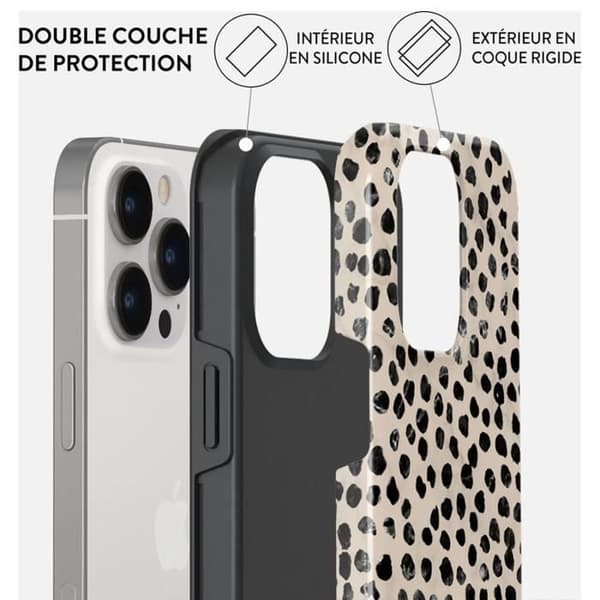 Skyddsfodral för iPhone 14 Pro Tough Antichocks Modell Almond Latte Burga Beige