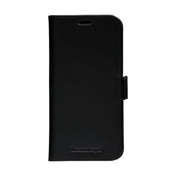 Étui Folio 2 i 1 - DBRAMANTE1928 - Lynge - iPhone 12/12 Pro - Svart Läder - Qi trådlös laddning