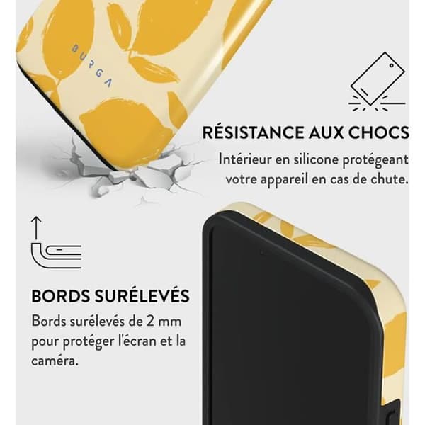 Coque för iPhone 13 MagSafe Tough Antichocs Modell Lemon Tart Burga Gul
