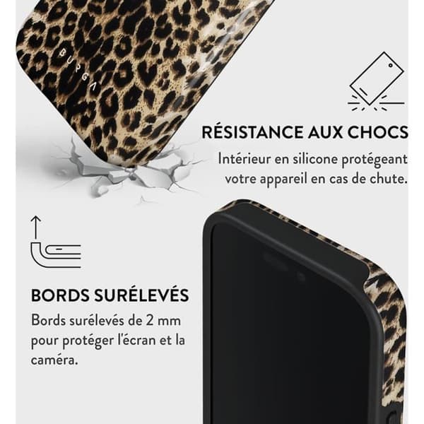 Coque för iPhone 16 Pro Max MagSafe Tough Antichocs Modell Player Burga Leopard