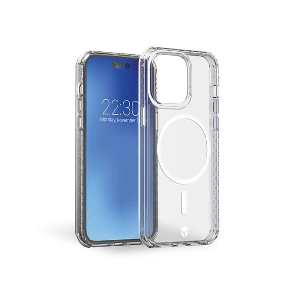 Coque transparent FORCE CASE Air Magsafe IP14 Pro Max 50% Återvunnen