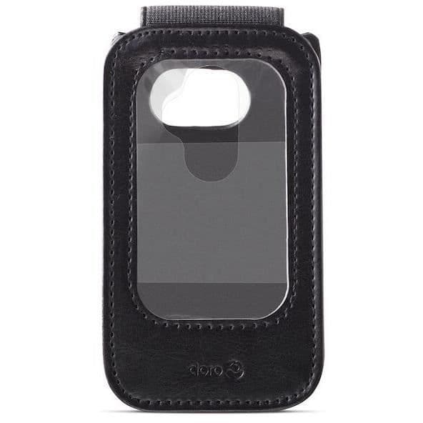 DORO 7988 Fodral - Skyddsfodral för mobiltelefon DORO 6040, 6060, 7030 - Imiterat läder - Svart