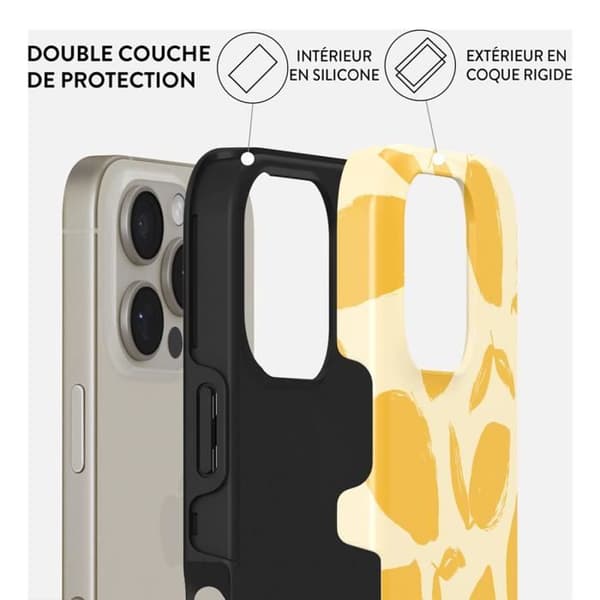 Coque för iPhone 16 Pro Max MagSafe Tough Antichocs Modell Lemon Tart Burga Gul