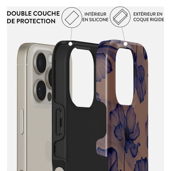 Coque för iPhone 16 Pro MagSafe Tough Antichocs Modell Velvet Night Burga Lavande