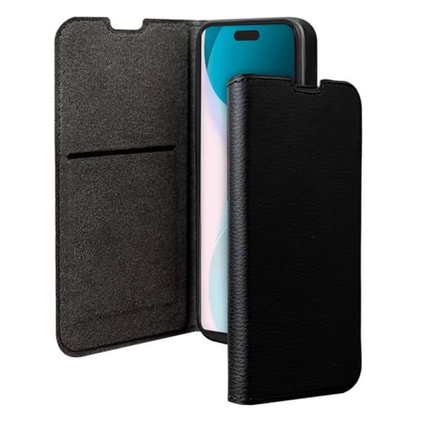 iPhone 16 Plus-fodral - BIGBEN - Folio-plånbok - Ställningsfunktion - Färg Svart - Syntetiskt material