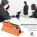 Miniatyrbillede 4 af 6: INF Redmi Note  telefonpungetaske - Orange med lang skulderrem og håndledsrem Model 1