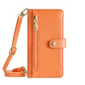 Miniatyrbillede 1 af 6: INF Redmi Note  telefonpungetaske - Orange med lang skulderrem og håndledsrem Model 1