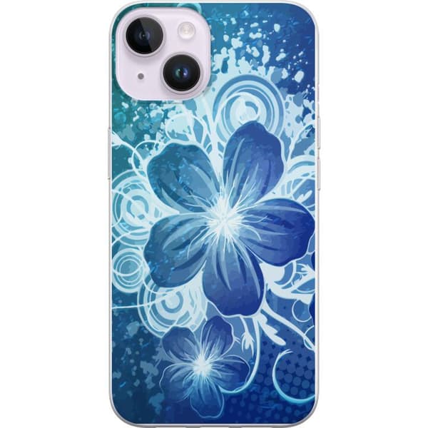 Apple iPhone 14 Genomskinligt Skal Blomma