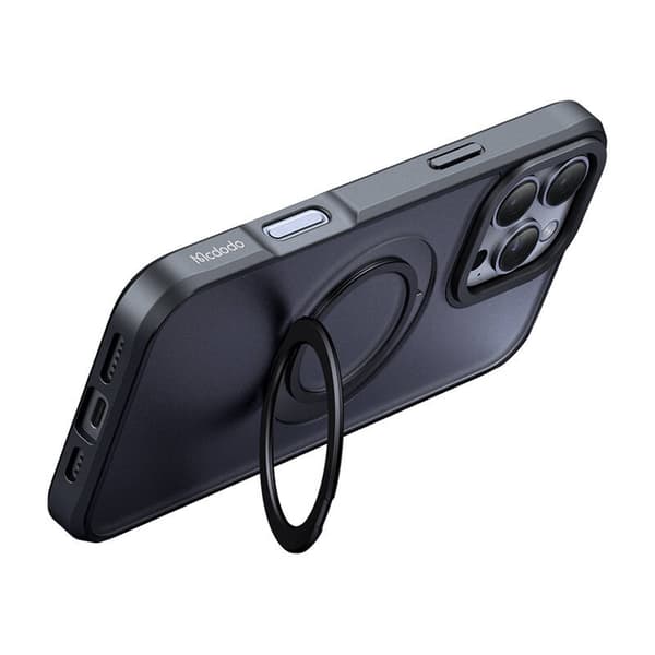 McDodo PC-4932 MagSafe etui til iPhone 16 Pro med stativ (sort)