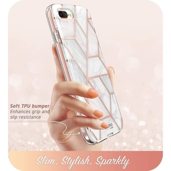 i-Blason Skal för iPhone 8 Plus / iPhone 7 Plus Design Mönster Glitter Heltäckande 360 Cosmo Med Inbyggd Skärmskydd
