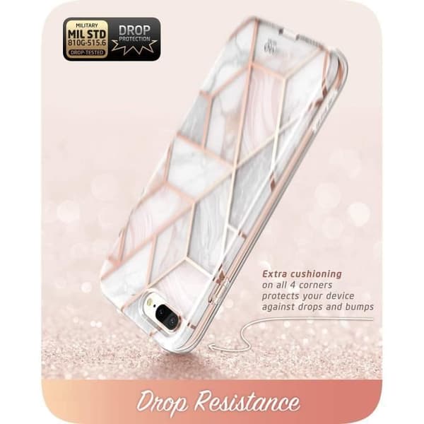 i-Blason Skal för iPhone 8 Plus / iPhone 7 Plus Design Mönster Glitter Heltäckande 360 Cosmo Med Inbyggd Skärmskydd