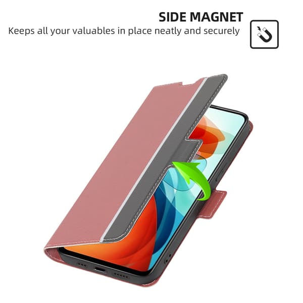 INF Rosa telefonskal för Redmi Note 14 Pro/14 Pro+ (Global), Kickstand Wallet Case