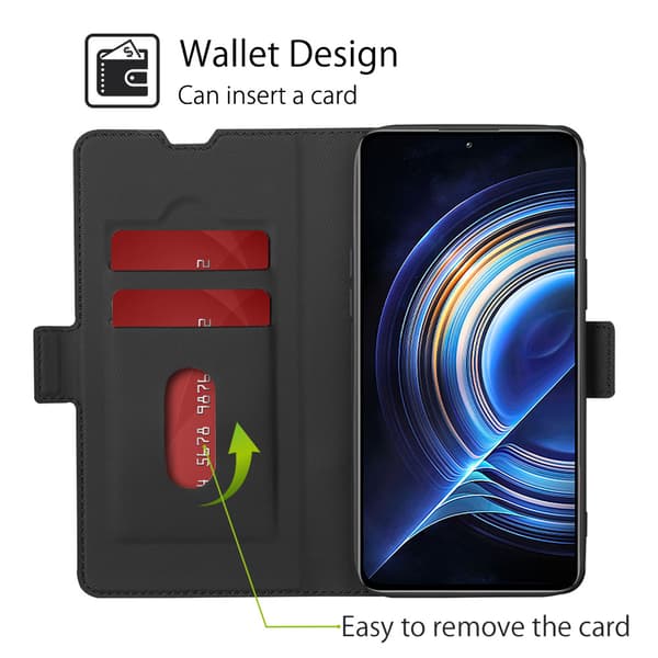 INF Redmi K70 Ultra telefondeksel med stativ - Svart