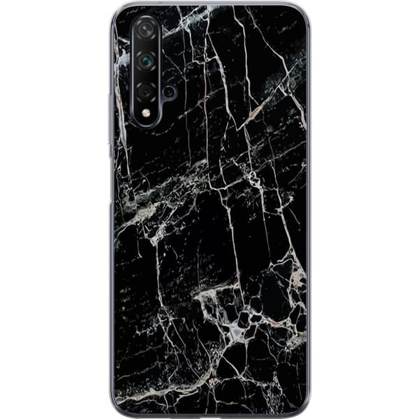 Huawei nova 5T Gennemsigtig cover Svart Marmor