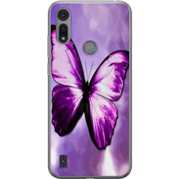 Motorola Moto E6i Gjennomsiktig deksel Fjäril
