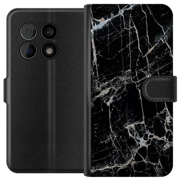 OnePlus 10 Pro Lommeboketui Marmor Svart