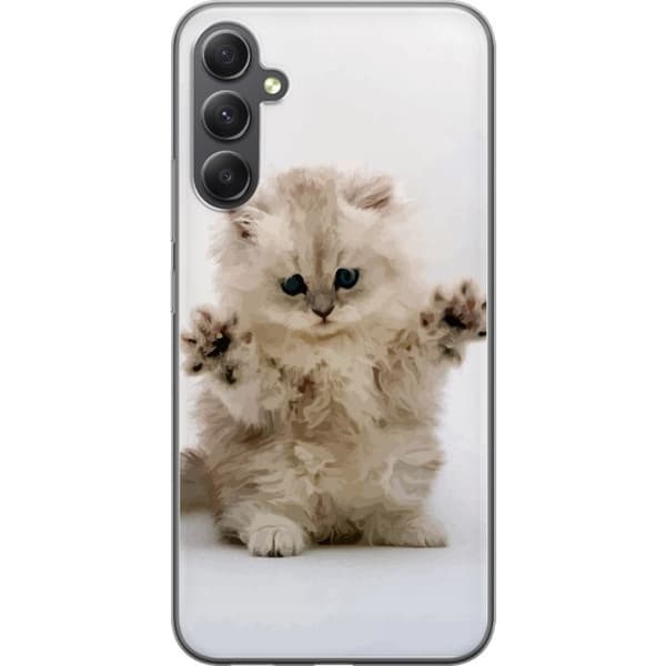 Samsung Galaxy A16 5G Genomskinligt Skal Katt
