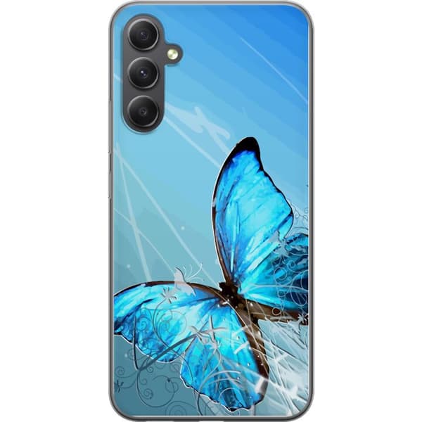 Samsung Galaxy A16 5G Genomskinligt Skal Fjäril