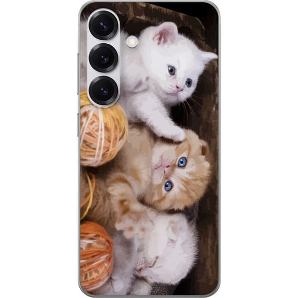 Samsung Galaxy S25 Genomskinligt Skal Katter