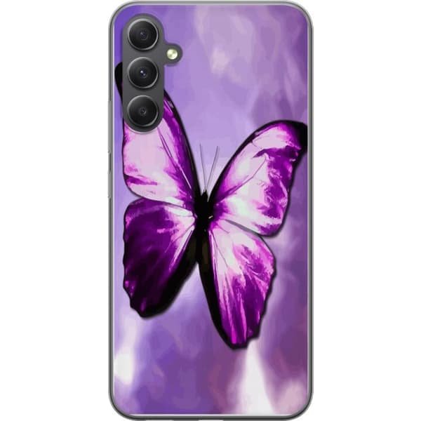 Samsung Galaxy A05s Gennemsigtig cover Sommerfugl
